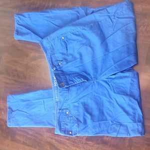 Apt. 9, skinny pants, jeans, royal blue. Skinny, stretch, ankle, size 10R.